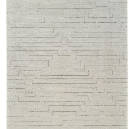 5' X 8' Cream and Beige Abstract Distressed Area Rug