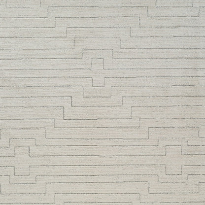 7' X 10' Cream and Beige Abstract Distressed Area Rug