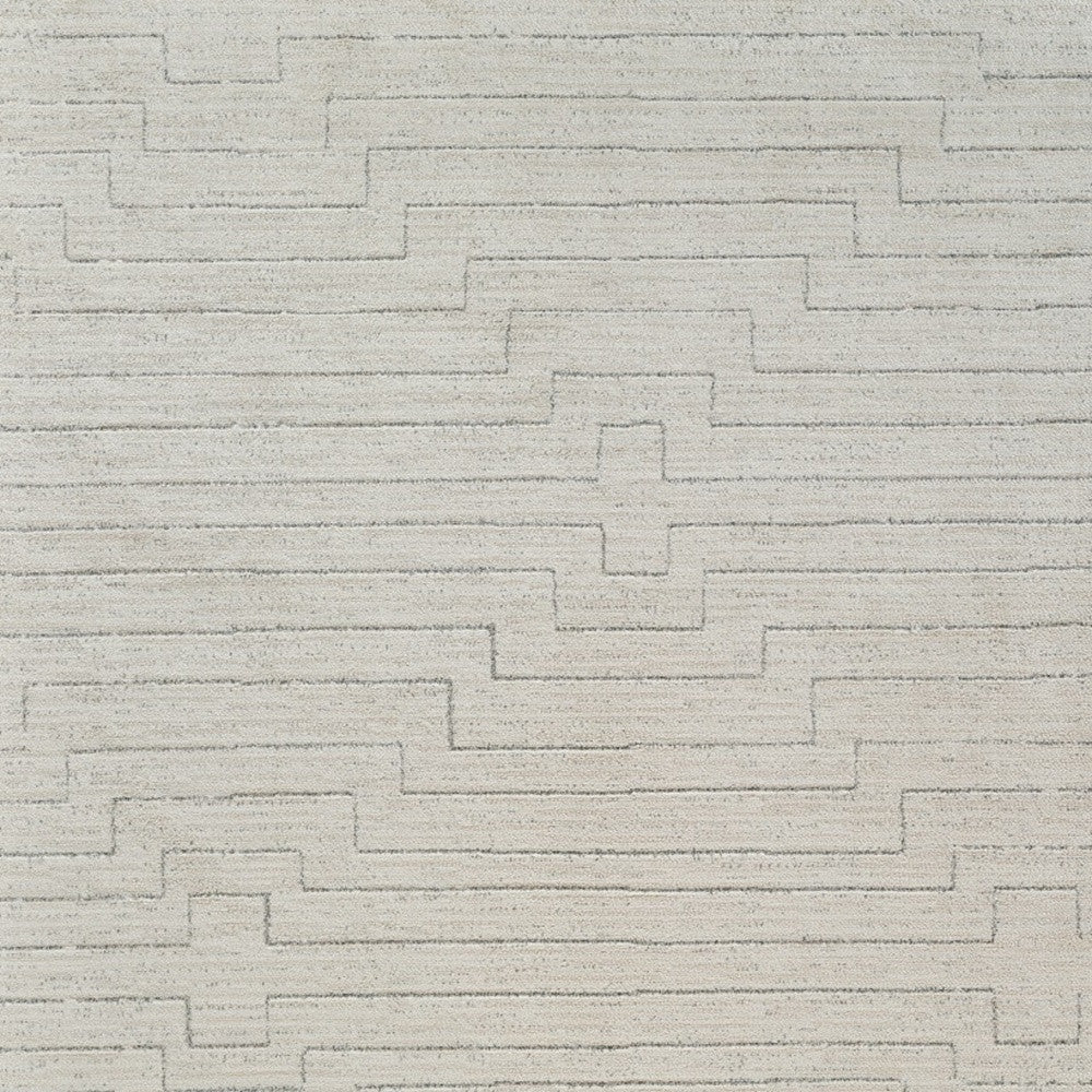 8' X 11' Cream and Beige Abstract Distressed Area Rug