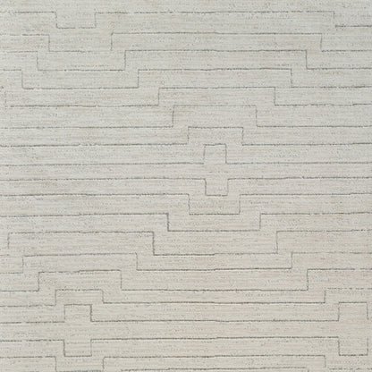 8' X 11' Cream and Beige Abstract Distressed Area Rug