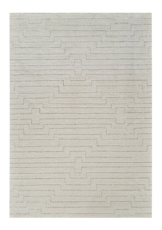 8' X 11' Cream and Beige Abstract Distressed Area Rug