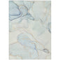 5' X 8' Beige and Blue Abstract Washable Non Skid Indoor Outdoor Area Rug