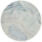 5' X 8' Beige and Blue Abstract Washable Non Skid Indoor Outdoor Area Rug