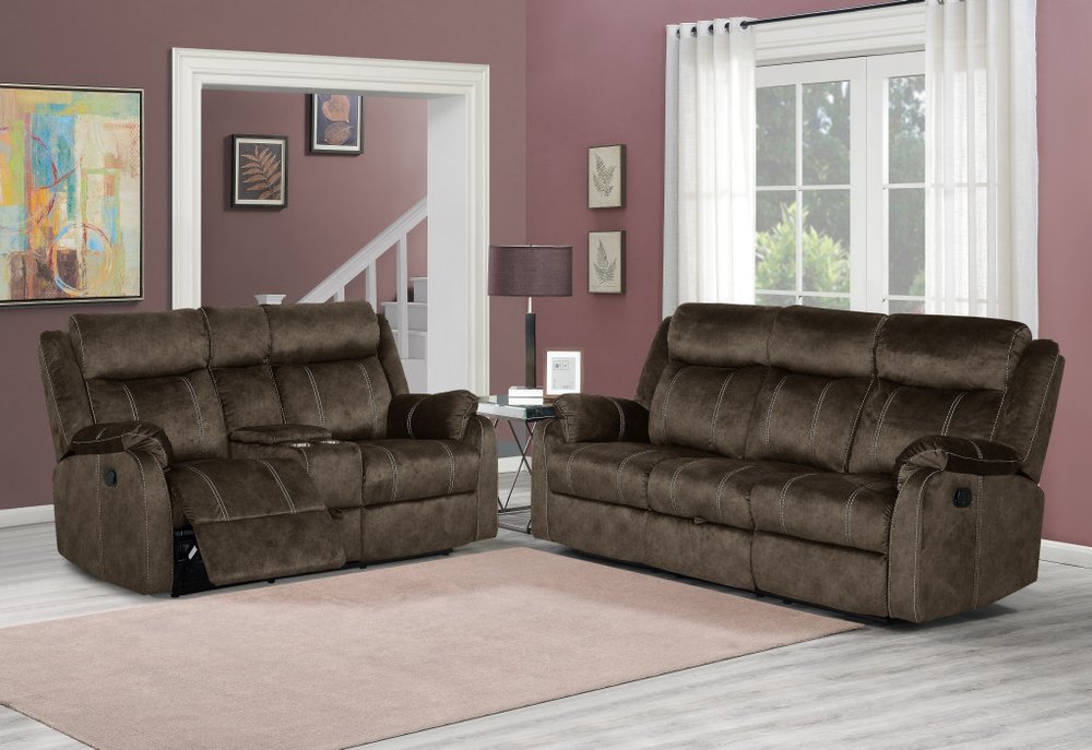 70" Dark Brown Manual Reclining Loveseat With Storage