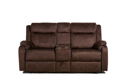 70" Dark Brown Manual Reclining Loveseat With Storage