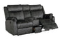 70" Dark Gray Microfiber Manual Reclining Loveseat With Storage