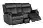 70" Dark Gray Microfiber Manual Reclining Loveseat With Storage