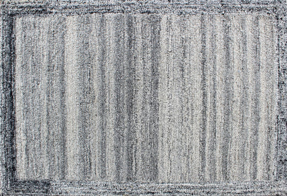 5' X 8' Gray Abstract Hand Tufted Non Skid Area Rug