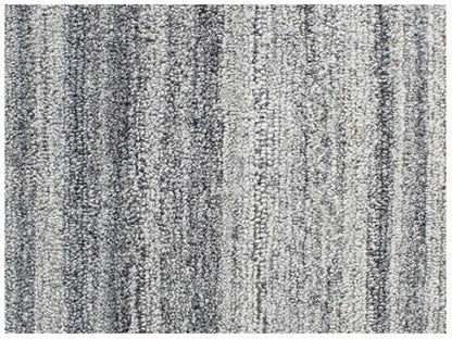 5' X 8' Gray Abstract Hand Tufted Non Skid Area Rug