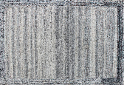 5' X 8' Gray Abstract Hand Tufted Non Skid Area Rug