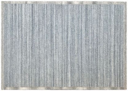 5' X 8' Silver Abstract Hand Tufted Non Skid Area Rug