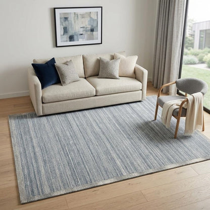 5' X 8' Silver Abstract Hand Tufted Non Skid Area Rug