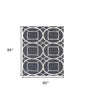 5' X 8' Charcoal and Ivory Abstract Geometric Hand Tufted Area Rug