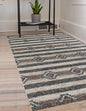 5' X 8' Beige Abstract Geometric Hand Tufted Non Skid Area Rug