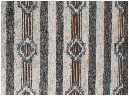 5' X 8' Beige Abstract Geometric Hand Tufted Non Skid Area Rug