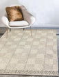 5' X 8' Moss Green Wool Abstract Geometric Hand Tufted Non Skid Area Rug