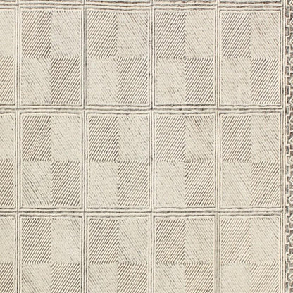 5' X 8' Moss Green Wool Abstract Geometric Hand Tufted Non Skid Area Rug