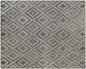 5' X 8' Black and Ivory Wool Abstract Geometric Hand Tufted Non Skid Area Rug