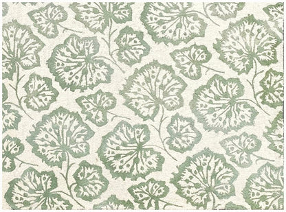 5' X 8' Ivory Wool Floral Hand Tufted Non Skid Area Rug