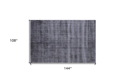 9' X 12' Charcoal Hand Loomed Area Rug