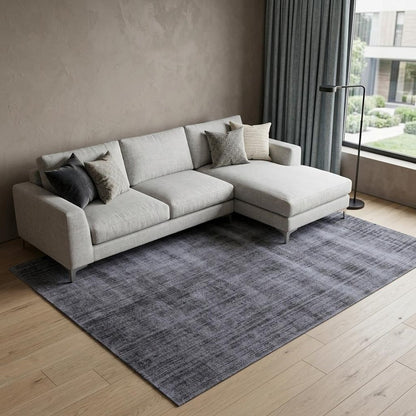 9' X 12' Charcoal Hand Loomed Area Rug