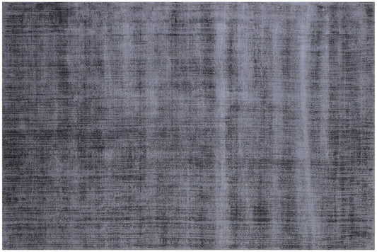 8' X 10' Charcoal Hand Loomed Area Rug