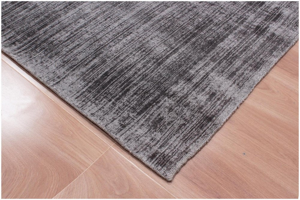 8' X 10' Charcoal Hand Loomed Area Rug