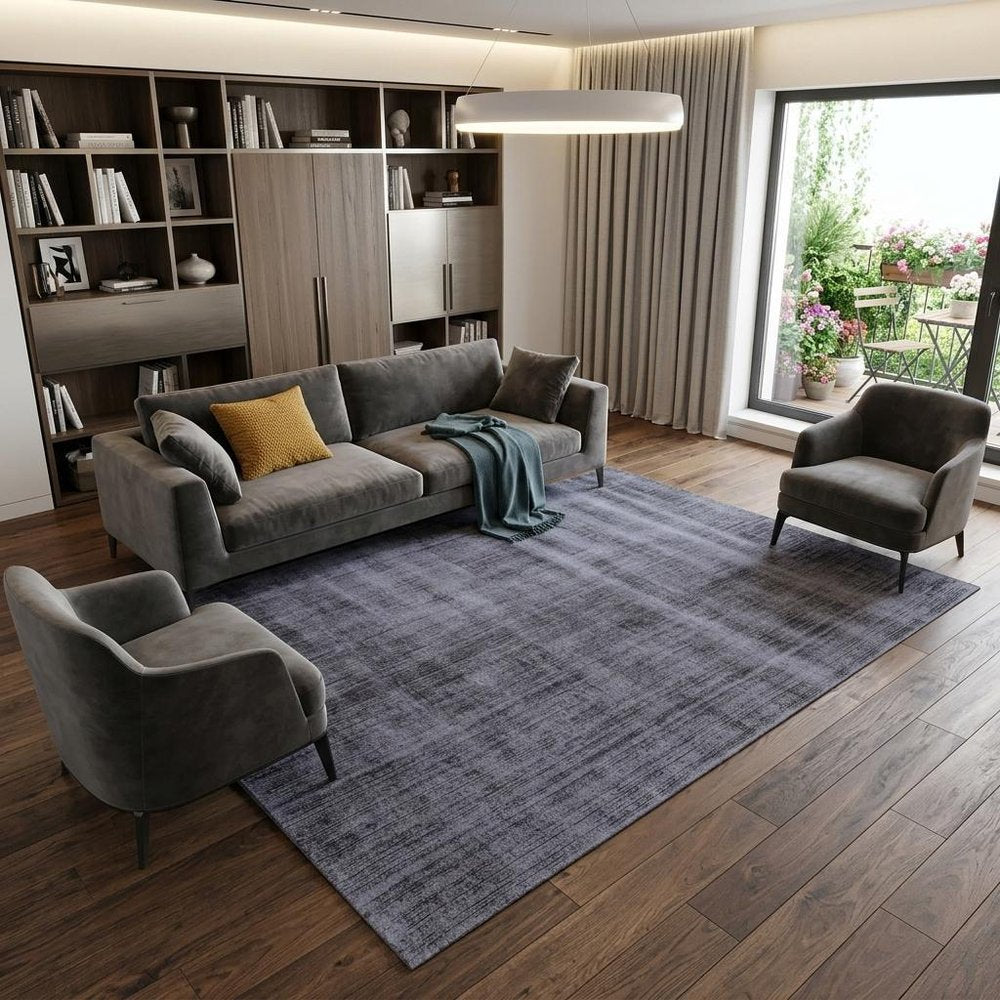 10' X 14' Charcoal Hand Loomed Area Rug