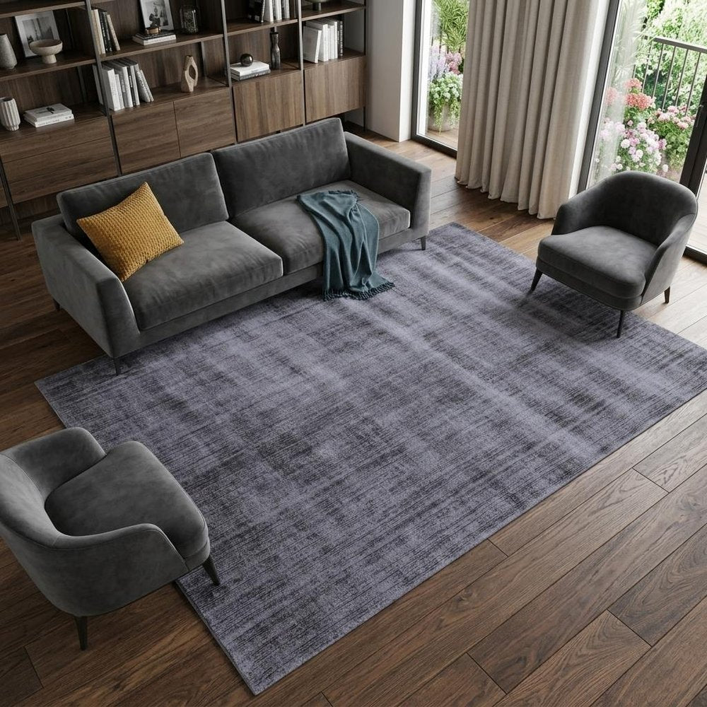 10' X 14' Charcoal Hand Loomed Area Rug
