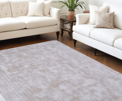 8' X 10' Beige Hand Loomed Area Rug