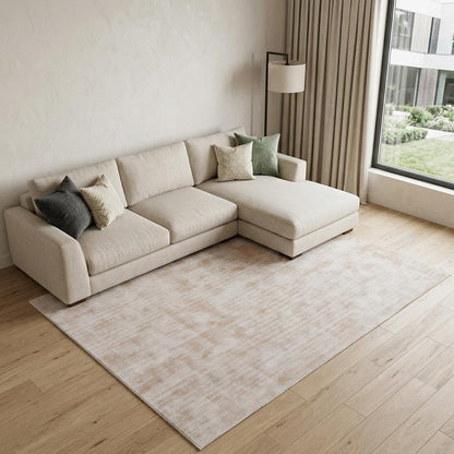 8' X 10' Champagne Hand Loomed Area Rug