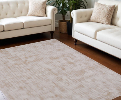 8' X 10' Champagne Hand Loomed Area Rug