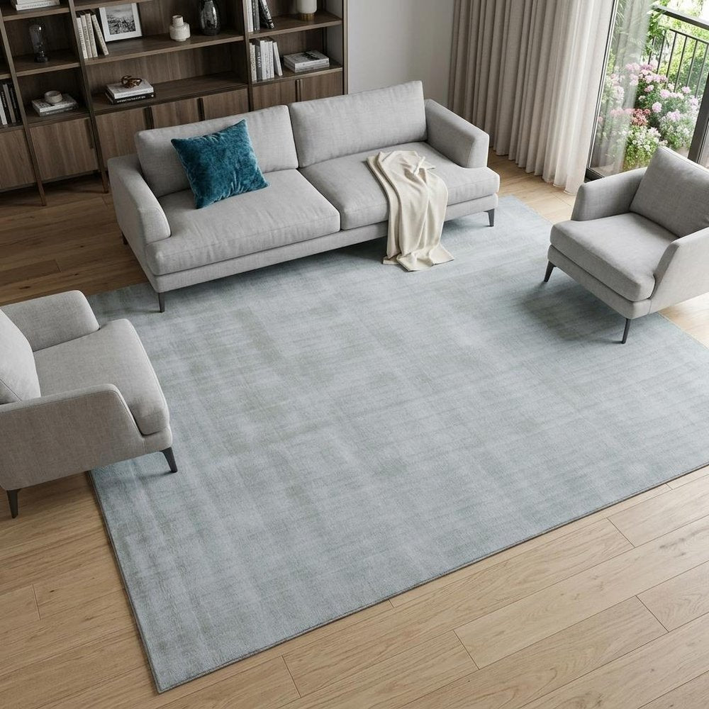 9' X 12' Green Hand Loomed Area Rug