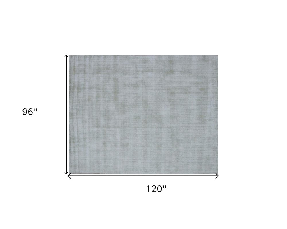 8' X 10' Green Hand Loomed Area Rug