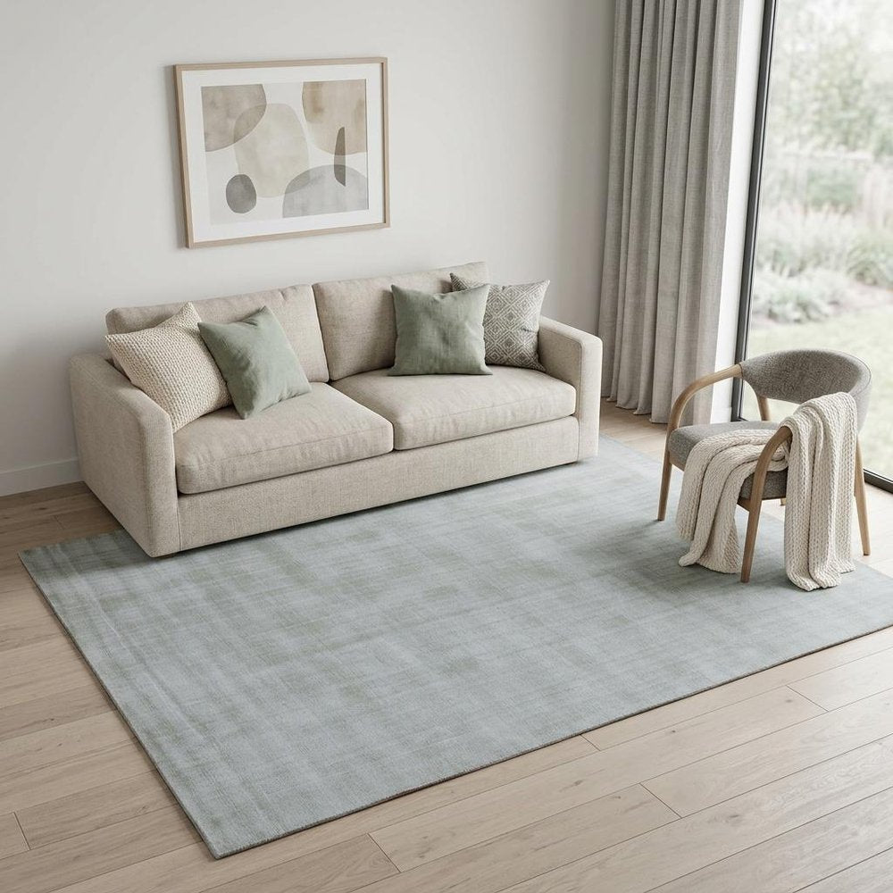 5' X 8' Green Hand Loomed Area Rug