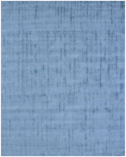 10' X 14' Denim Blue Hand Loomed Area Rug