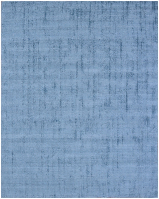 10' X 14' Denim Blue Hand Loomed Area Rug