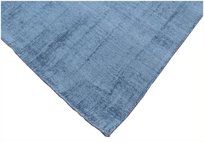 9' X 12' Denim Blue Hand Loomed Area Rug