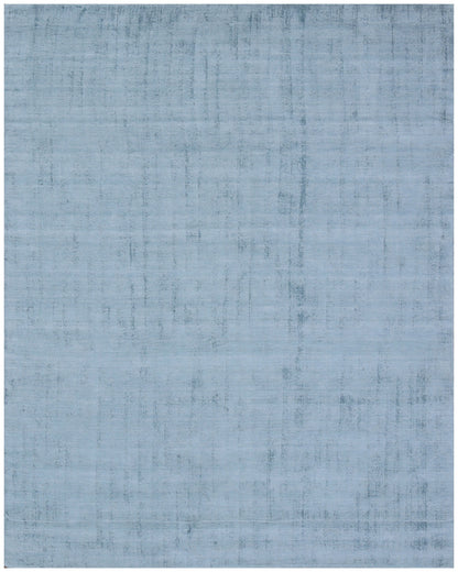 9' X 12' Denim Blue Hand Loomed Area Rug