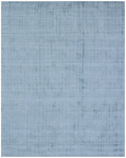 9' X 12' Denim Blue Hand Loomed Area Rug