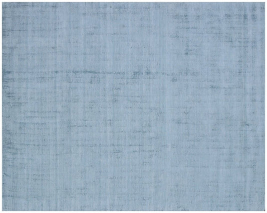 9' X 12' Denim Blue Hand Loomed Area Rug