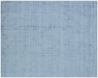 9' X 12' Denim Blue Hand Loomed Area Rug