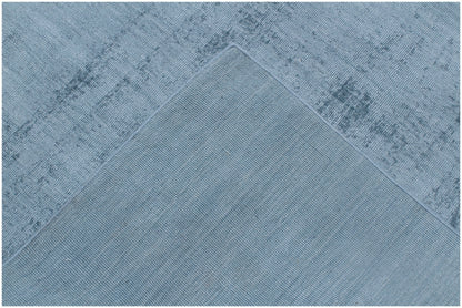 9' X 12' Denim Blue Hand Loomed Area Rug