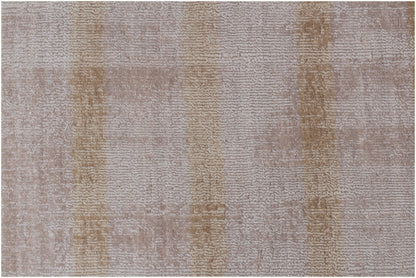 9' X 12' Camel Striped Hand Loomed Area Rug