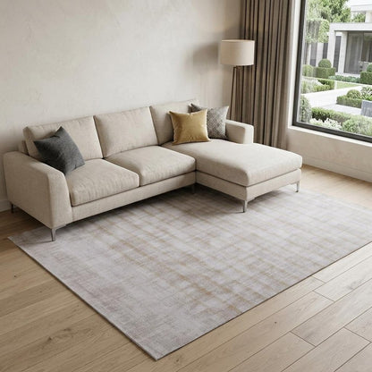 9' X 12' Camel Striped Hand Loomed Area Rug
