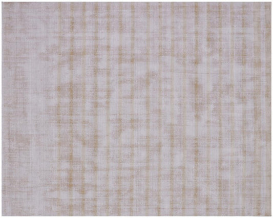 8' X 10' Camel Striped Hand Loomed Area Rug