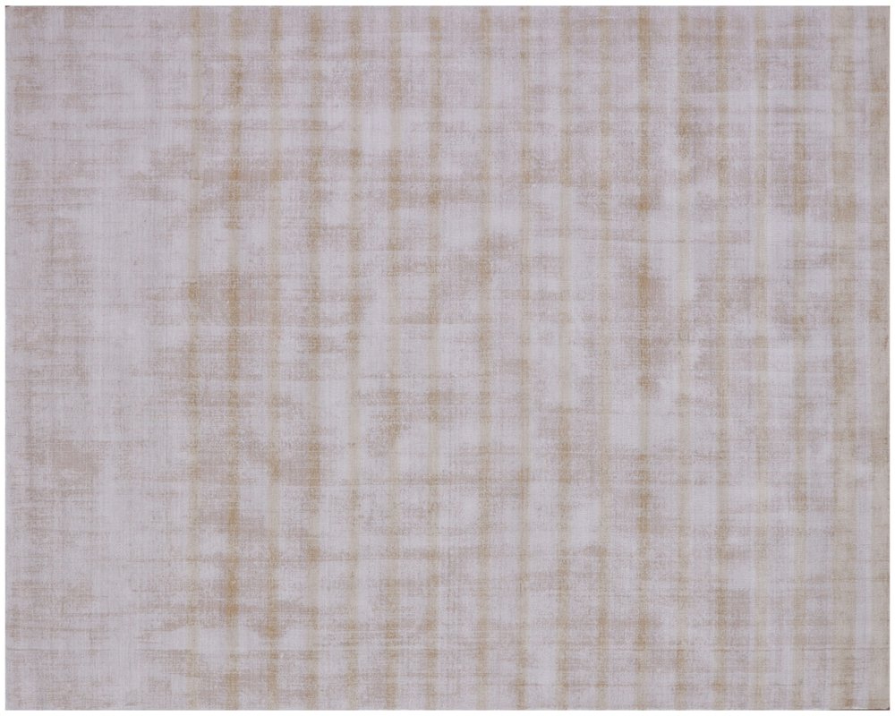 8' X 10' Camel Striped Hand Loomed Area Rug