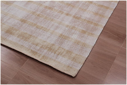 8' X 10' Camel Striped Hand Loomed Area Rug