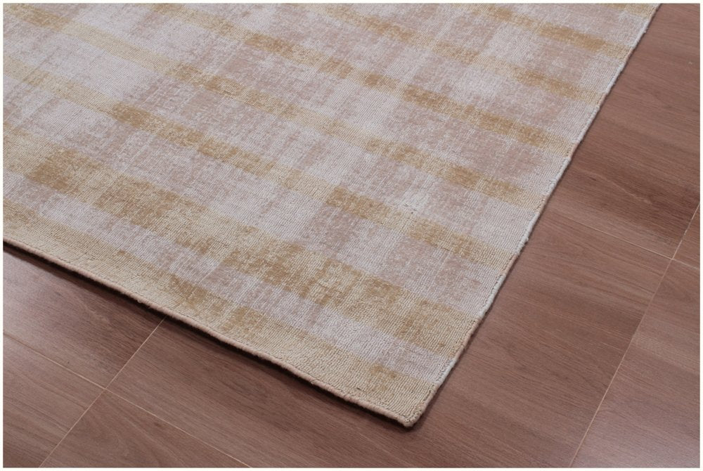 8' X 10' Camel Striped Hand Loomed Area Rug