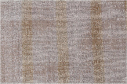 8' X 10' Camel Striped Hand Loomed Area Rug